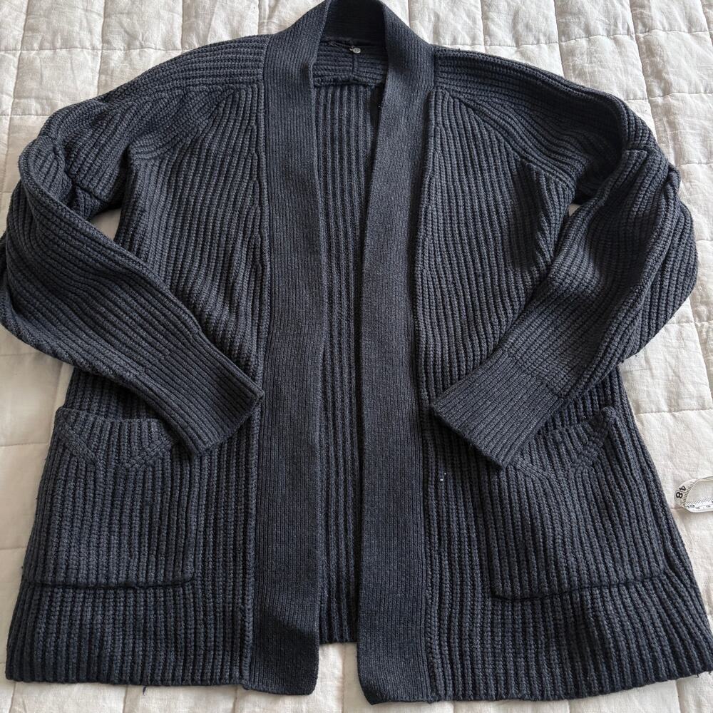Anthropologie Knitted &Knotted Cardigan Wool blend Sz Small oversized Cabincore